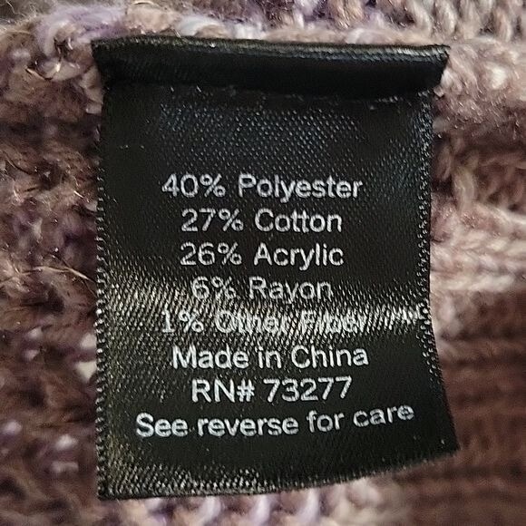 SIMPLY VERA Duster Cardigan Striped Knit Long Open Front Pockets Sweater‎ Coat L - Picture 6 of 7